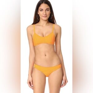 Lisa Marie Fernandez Genevieve Bonded Bikini Set Marigold NWOT Size‎ IV 4 (8/10)